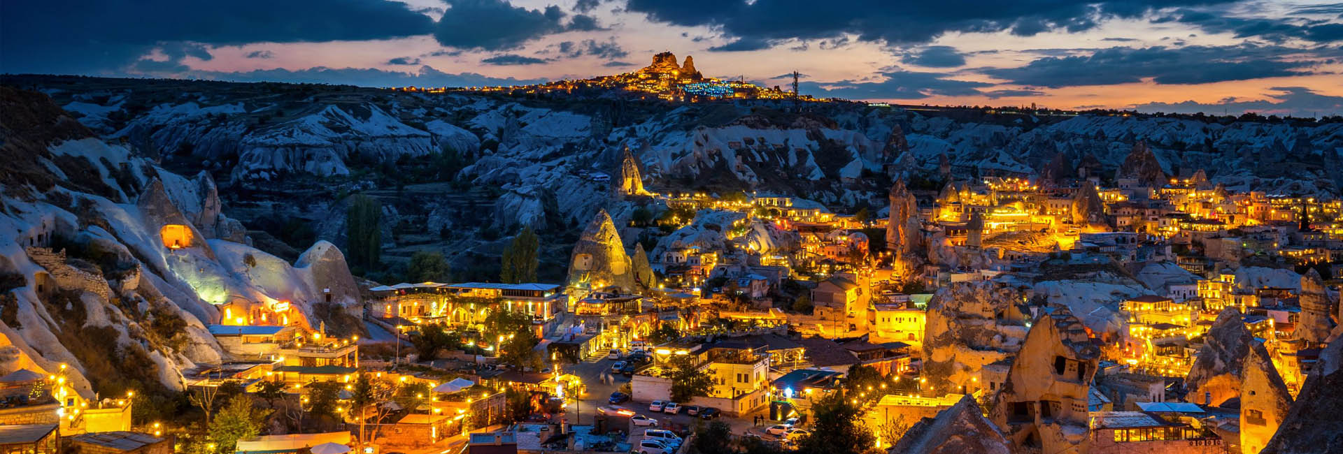 goreme town twilight